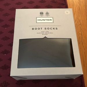 Hunter boot socks short black size large 8-10